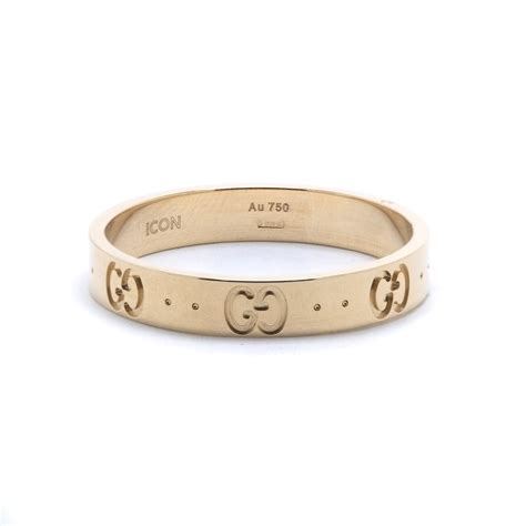 gucci icon 18ct gold ring|gucci icon thin band.